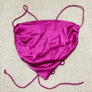 Pink Cross Back Tank Top